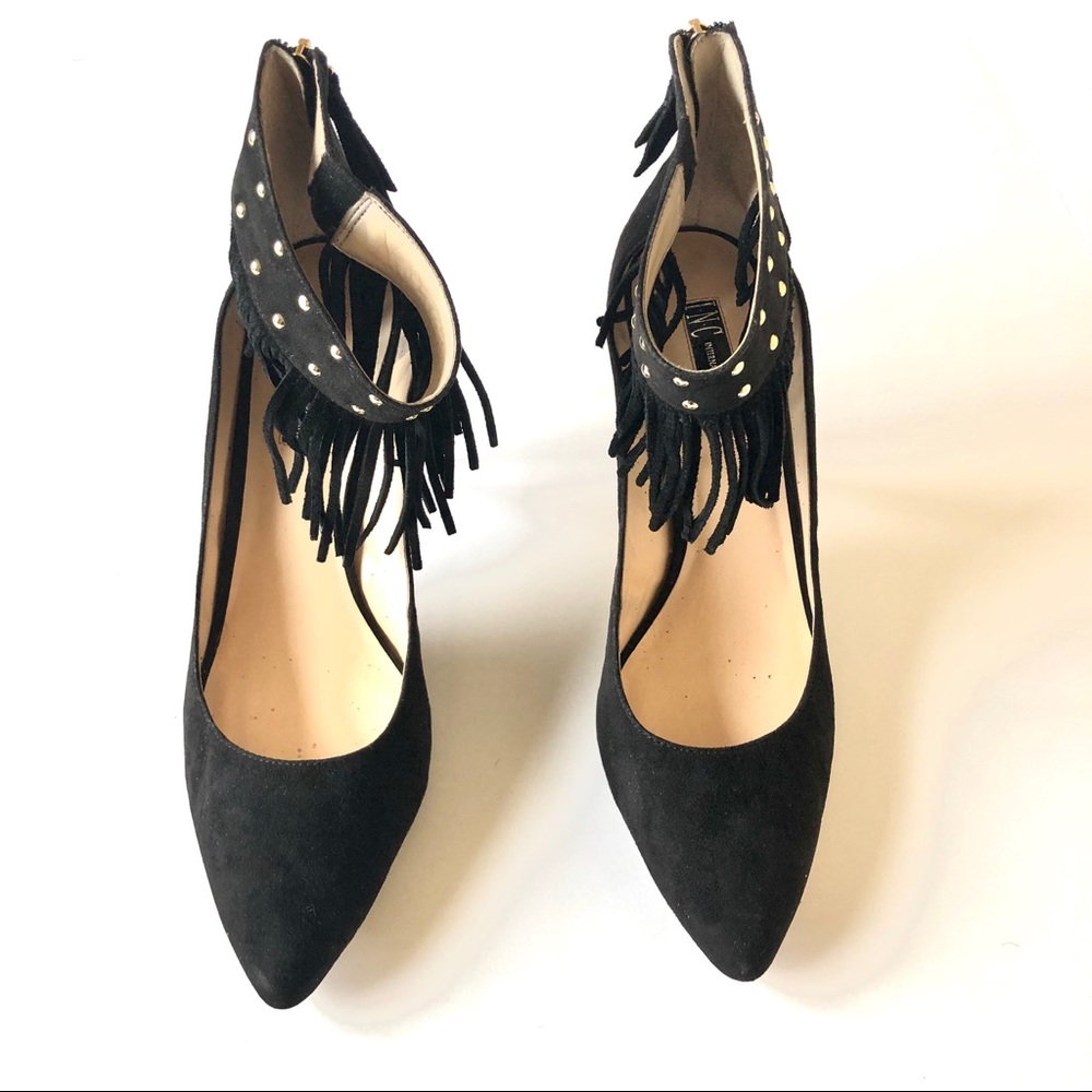 Cute INC pumps black suede with ankle detailing